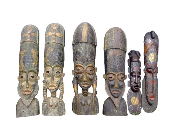 African masks at Accra cultural Centre, Ghana